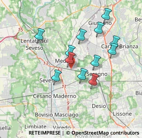 Mappa Angolo Via Caduti Medesi, 20821 Meda MB, Italia (3.19417)