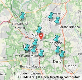 Mappa Angolo Via Caduti Medesi, 20821 Meda MB, Italia (3.52833)