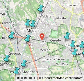 Mappa Angolo Via Caduti Medesi, 20821 Meda MB, Italia (2.88462)