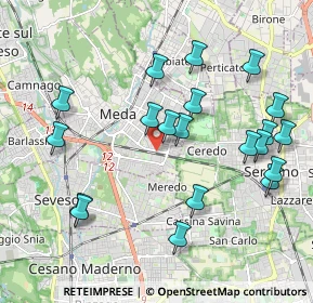 Mappa Angolo Via Caduti Medesi, 20821 Meda MB, Italia (2.1405)