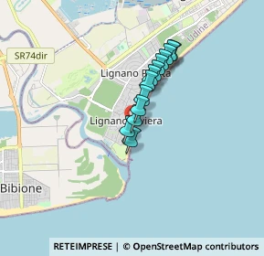 Mappa Lungomare R.Riva, 33054 Lignano Sabbiadoro UD, Italia (1.10231)