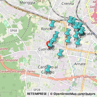 Mappa Via Alberto da Giussano, 21010 Cardano Al Campo VA, Italia (1.022)