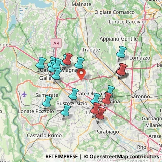 Mappa Via Montello, 21058 Solbiate Olona VA, Italia (7.066)