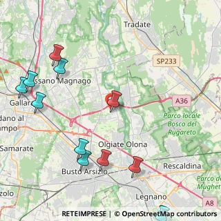 Mappa Via Montello, 21058 Solbiate Olona VA, Italia (5.47182)