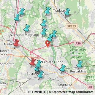 Mappa Via Montello, 21058 Solbiate Olona VA, Italia (4.94444)