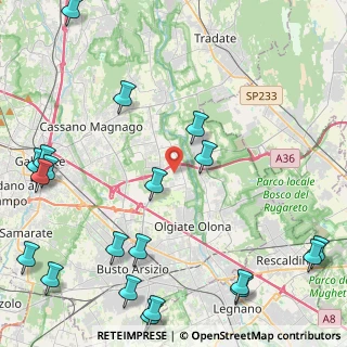 Mappa Via Montello, 21058 Solbiate Olona VA, Italia (6.3385)