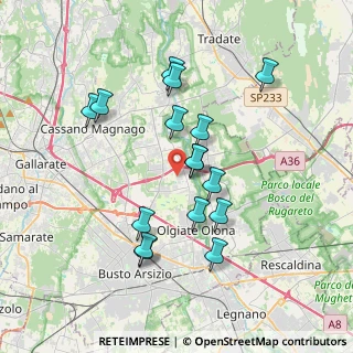 Mappa Via Montello, 21058 Solbiate Olona VA, Italia (3.39438)
