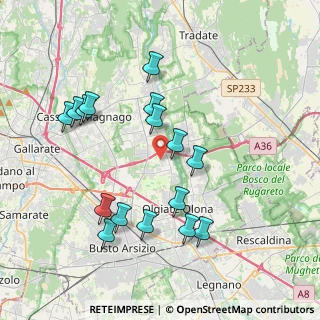 Mappa Via Montello, 21058 Solbiate Olona VA, Italia (3.89)