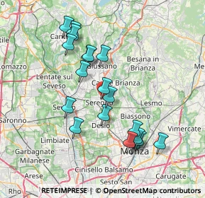 Mappa Via Giovanni Boccaccio, 20831 Seregno MB, Italia (7.09895)