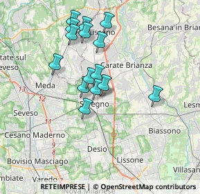 Mappa Via Giovanni Boccaccio, 20831 Seregno MB, Italia (3.13867)