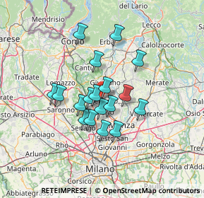 Mappa Via de Bernardi, 20831 Seregno MB, Italia (10.27889)