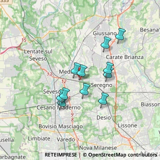 Mappa Via Goito, 20821 Meda MB, Italia (2.93364)