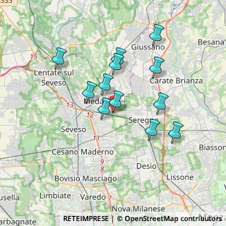 Mappa Via Goito, 20821 Meda MB, Italia (3.155)