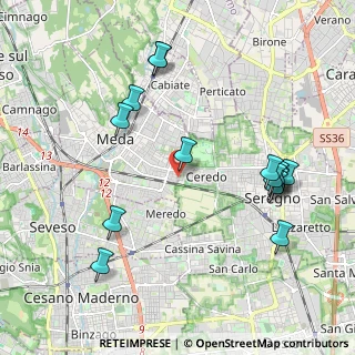 Mappa Via Goito, 20821 Meda MB, Italia (2.222)
