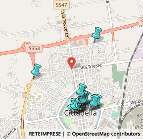 Mappa Via Borgo Bassano, 35013 Cittadella PD, Italia (0.5545)