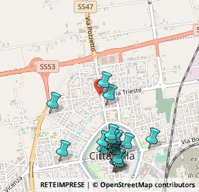 Mappa Via Borgo Bassano, 35013 Cittadella PD, Italia (0.57)