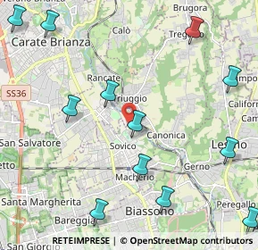 Mappa Via Molino Bassi, 20845 Sovico MB, Italia (2.91769)