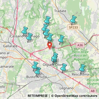 Mappa Via Monte Cimone, 21058 Solbiate Olona VA, Italia (3.805)