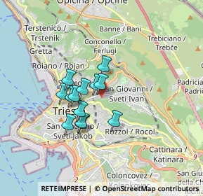 Mappa Via Dei Bonomo, 34126 Trieste TS, Italia (1.20385)