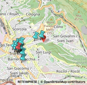 Mappa Via Dei Bonomo, 34126 Trieste TS, Italia (1.096)