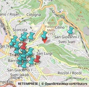 Mappa Via Dei Bonomo, 34126 Trieste TS, Italia (1.129)