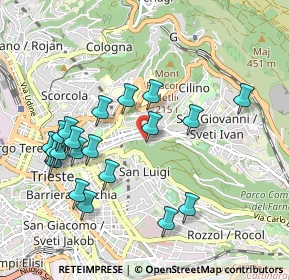Mappa Via Dei Bonomo, 34126 Trieste TS, Italia (1.003)