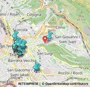 Mappa Via Dei Bonomo, 34126 Trieste TS, Italia (1.217)