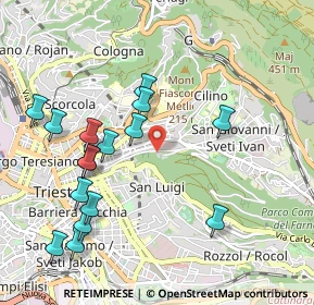 Mappa Via Dei Bonomo, 34126 Trieste TS, Italia (1.0875)