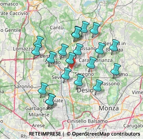 Mappa Via Beato Angelico, 20821 Meda MB, Italia (6.41)
