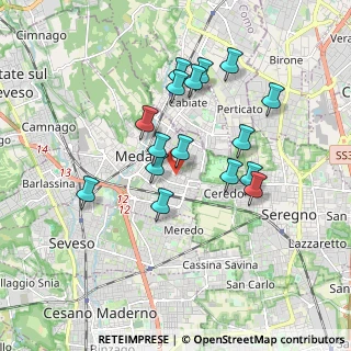 Mappa Via Beato Angelico, 20821 Meda MB, Italia (1.6075)