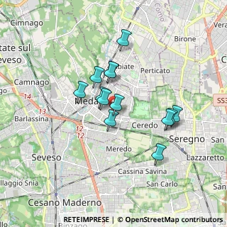 Mappa Via Beato Angelico, 20821 Meda MB, Italia (1.39077)
