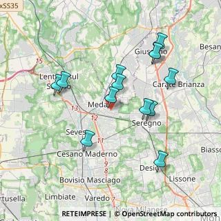 Mappa Via Beato Angelico, 20821 Meda MB, Italia (3.62385)