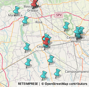 Mappa Via Niccolò Copernico, 35013 Cittadella PD, Italia (9.101)