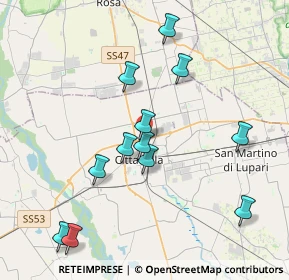 Mappa Via Niccolò Copernico, 35013 Cittadella PD, Italia (3.92333)