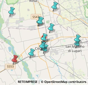 Mappa Via Niccolò Copernico, 35013 Cittadella PD, Italia (3.69308)