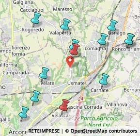Mappa Via Menotti, 20865 Usmate Velate MB, Italia (2.38308)