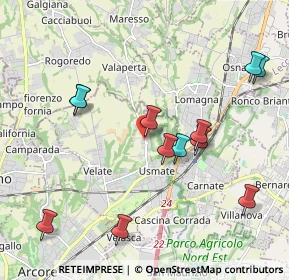 Mappa Via Menotti, 20865 Usmate Velate MB, Italia (2.105)