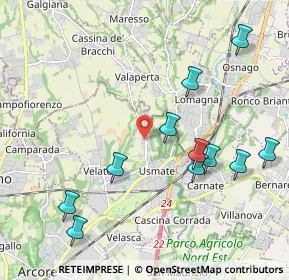 Mappa Via Menotti, 20865 Usmate Velate MB, Italia (2.22727)