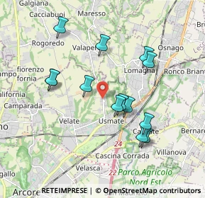 Mappa Via Menotti, 20865 Usmate Velate MB, Italia (1.73231)