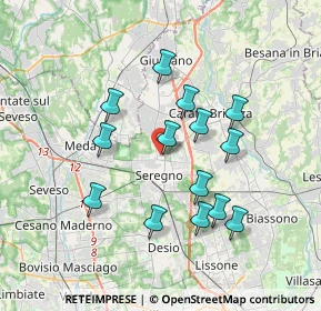 Mappa Via Stelvio, 20831 Seregno MB, Italia (3.26)