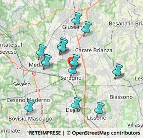 Mappa Via Stelvio, 20831 Seregno MB, Italia (3.48333)