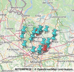 Mappa Via Stelvio, 20831 Seregno MB, Italia (10.526)