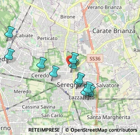 Mappa Via Stelvio, 20831 Seregno MB, Italia (1.72364)