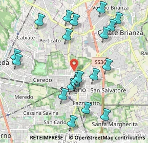 Mappa Via Stelvio, 20831 Seregno MB, Italia (2.179)