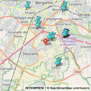 Mappa Via Tasso T., 24052 Azzano San Paolo BG, Italia (2.13143)