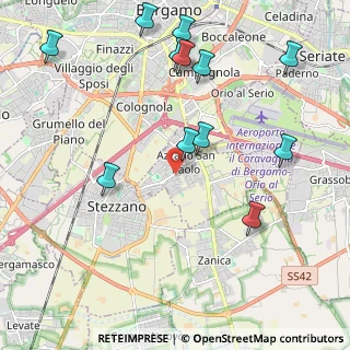 Mappa Via Tasso T., 24052 Azzano San Paolo BG, Italia (2.43917)