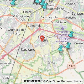 Mappa Via Tasso T., 24052 Azzano San Paolo BG, Italia (3.60909)