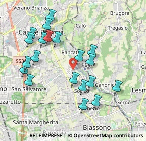 Mappa Via Dante Alighieri, 20847 Albiate MB, Italia (1.9685)