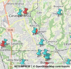 Mappa Via Dante Alighieri, 20847 Albiate MB, Italia (3.026)