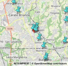 Mappa Via Dante Alighieri, 20847 Albiate MB, Italia (2.23846)